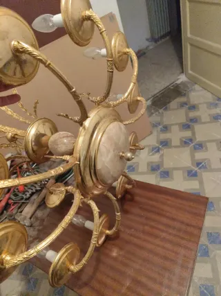 Lampara araña bronce