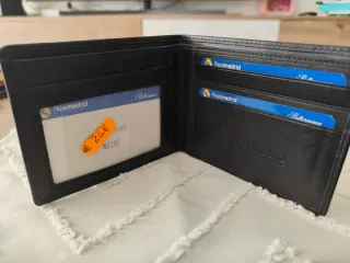 Cartera Real Madrid Piel Negra