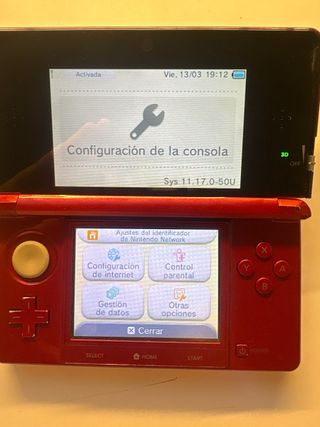 Nintendo 3DS Roja Liberada + 32GB SD + Juegos