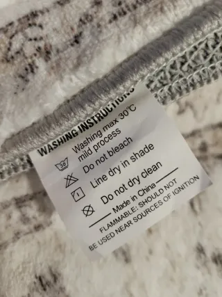 Alfombra Redonda Estilo Vintage Lavable 1.2m