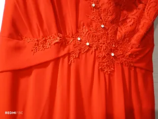 Vestido largo fiesta rojo