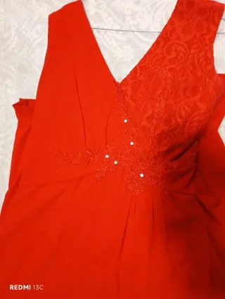 Vestido largo fiesta rojo