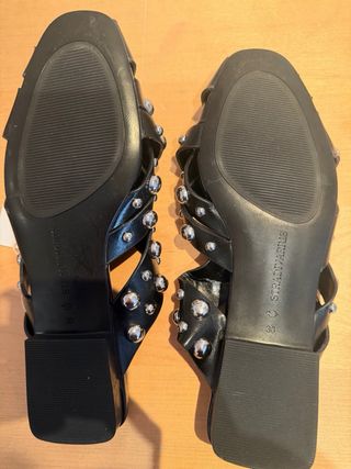 Sandalias Stradivarius Talla 36 Tachas Negras