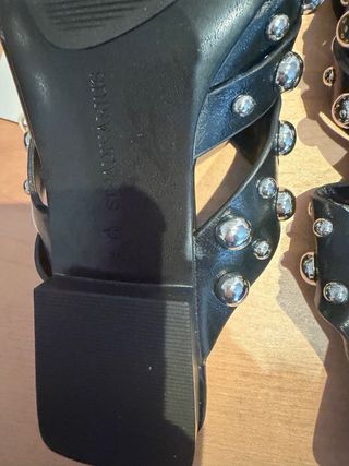 Sandalias Stradivarius Talla 36 Tachas Negras