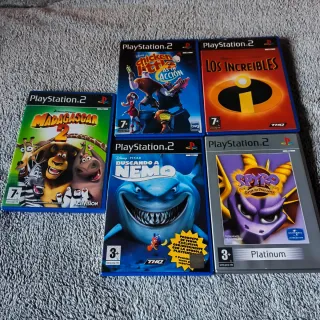 Lote 5 Juegos PS2 Infantiles Completos