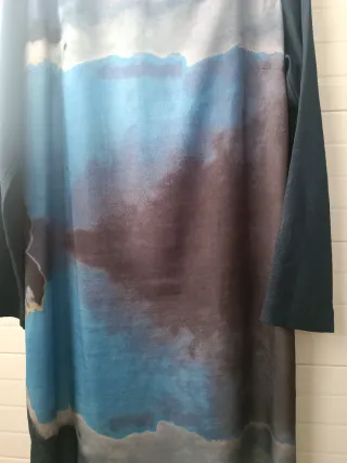 Vestido Adolfo Dominguez estampado paisaje T.44