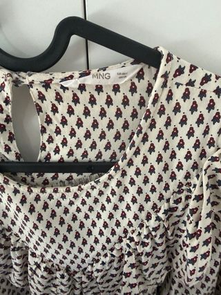 Blusa Mango Teen Beige y Marrón