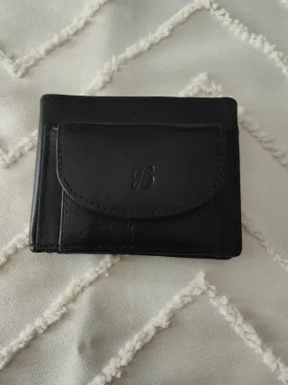 Monedero/billetero de piel negra
