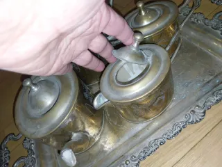 Juego té inglés antiguo plateado