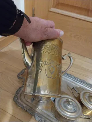 Juego té inglés antiguo plateado