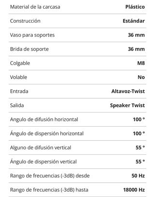 Par de altavoces TheBox PA302 Negros