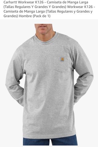 Carhartt K126 Camiseta Manga Larga Gris