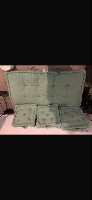 Cojines de exterior verdes