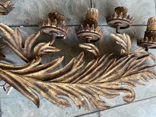 PR0043 - Aplique dorado hojas