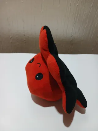 Peluche Pulpo Reversible Rojo y Negro 9cm