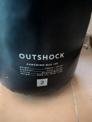 Saco de boxeo Outshock azul