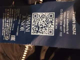 Giubbotto Armani Junior blu con cappuccio