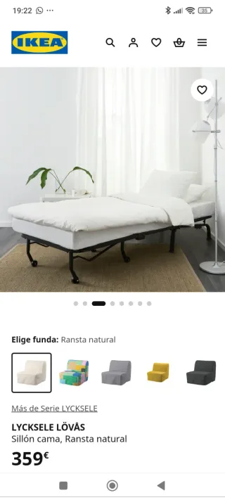 Sillón cama IKEA LYCKSELE LÖVÅS