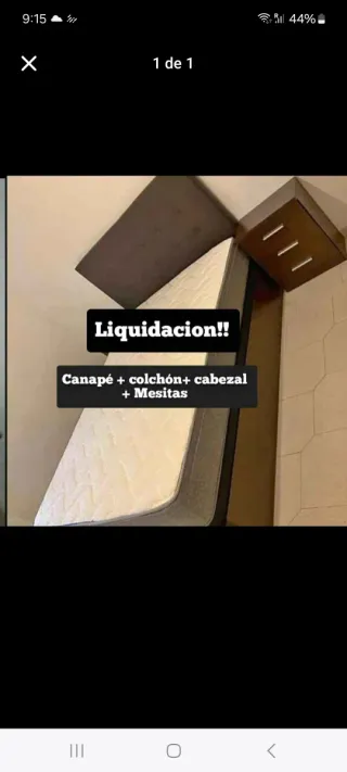 Liquidazione: Letto, materasso, testiera e comodini