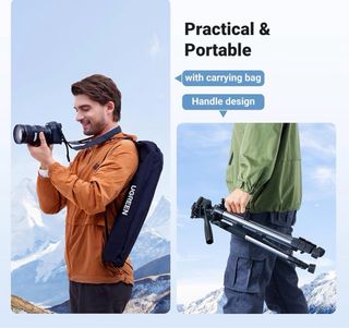 Trípode Cámara con Soporte para Teléfono Móvil