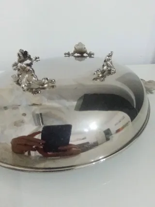 Centrotavola vintage argentato inalterabile