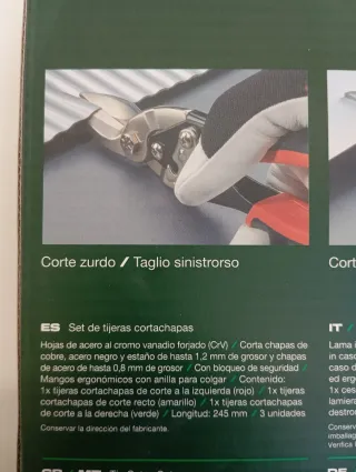 Set 3 Tijeras Cortachapas Parkside profesional