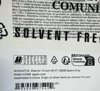 iPad Apple Negro/Plateado