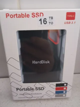 Disco Duro SSD Portátil 16TB USB 3.1