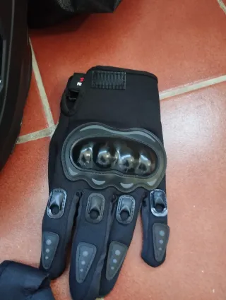 Kit Casco Moto, Guantes y Cubrecara Negro