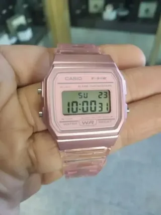CASIO F-91W SKELETON ROSA (EDICION LIMITADA)