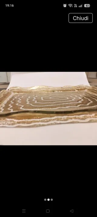 Vassoio in vetro sonoro superiore oro e bianco