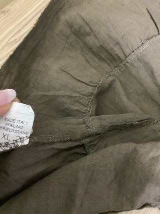 Vestito donna in puro lino verde oliva