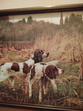 Cuadro de caza con perros