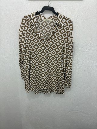 Blusa Nice Tricot Estampada Rombos Talla XL/2XL