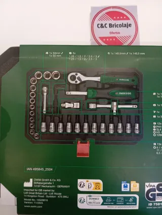 Parkside Set de Vasos 36 Piezas nievo