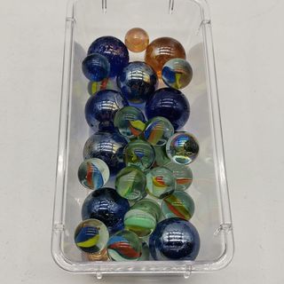 Lotto misto biglie vetro vintage