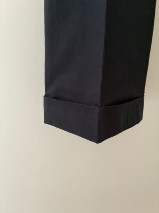 Pantalón sastre palazzo cintura alta “gessato”