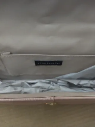 Cartera de mano nude con correa