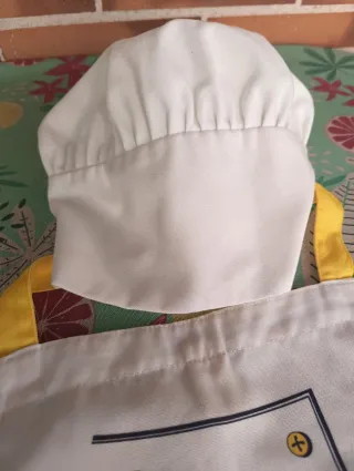 Disfraz Delantal y Gorro Cocinero Infantil
