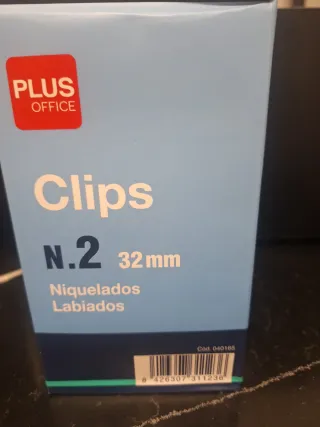 Clips Niquelados Nº 2 (32mm) - 24 Cajas