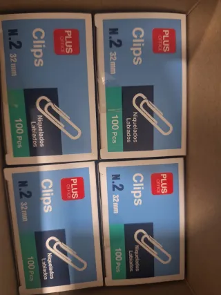 Clips Niquelados Nº 2 (32mm) - 24 Cajas