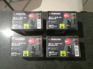 4 Batterie Parkside 12V 2.5Ah PAPK 12 B1