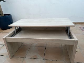 Mesa de salón extensible madera clara
