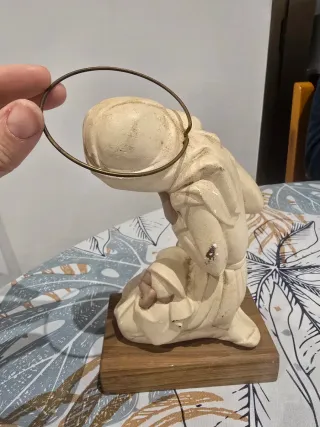 Figura Virgen con Niño Jesús vintage