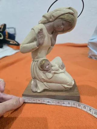 Figura Virgen con Niño Jesús vintage