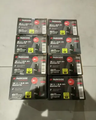 8x Parkside 12V 2.5Ah Batteria