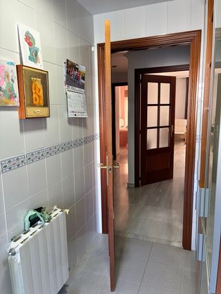 Puerta interior madera con cristal