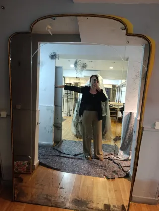 Espejo grande dorado vintage