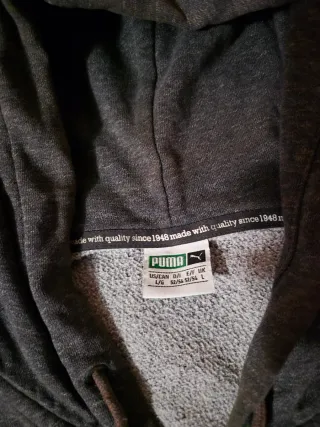 Chaqueta Puma Gris con capucha - Logo Zapatilla