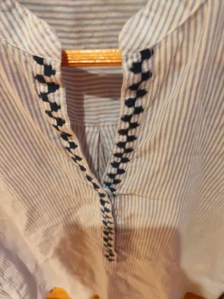 Camisa rayas azules y blancas talla S